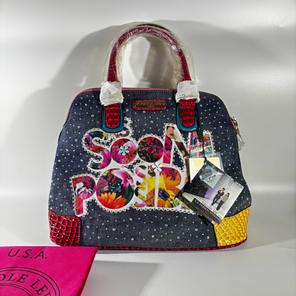 Nicole Lee Women's 'as Soon as Possible' Multicolor Print Handbag